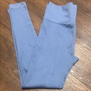 Forever 21 Light Blue Ribbed Leggings